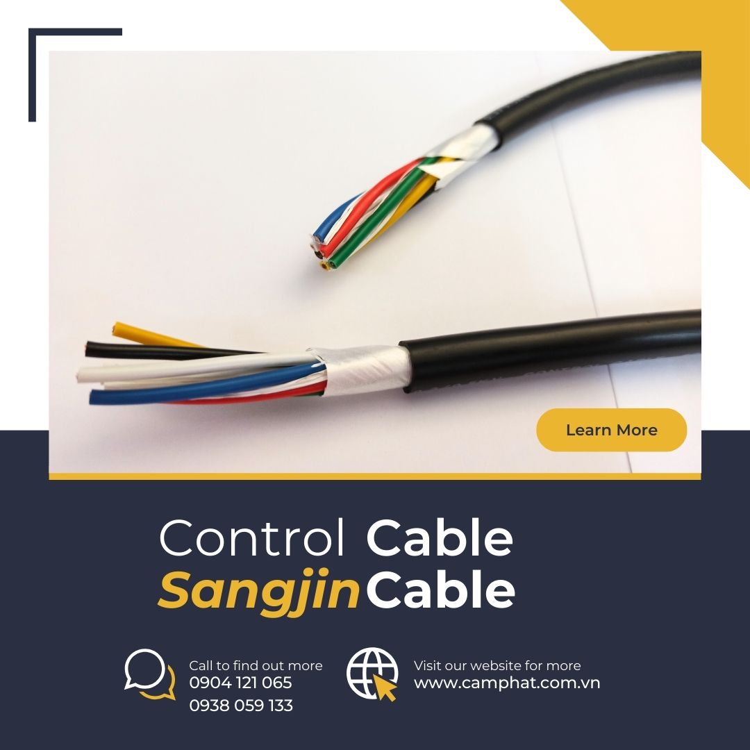 Cáp điều khiển Sangjin tiêu chuẩn Hàn Quốc ISO 9001