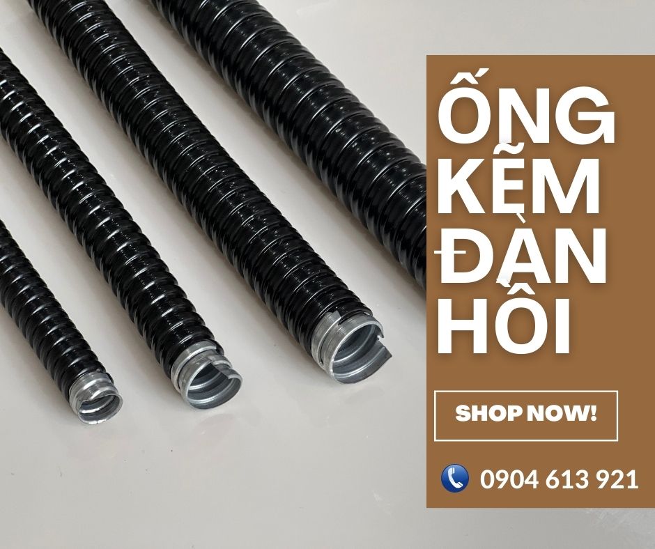 Ống ruột gà lõi thép/ ống kẽm đàn hồi luồn dây điện phi 20 (1/2 inch)