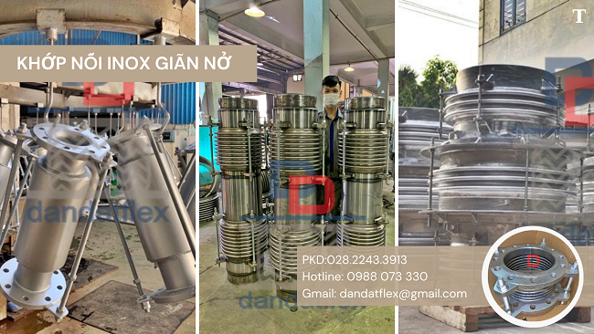 Khớp nối mềm kim loại, khớp nối mềm, khớp nối mềm nối bích chịu nhiệt