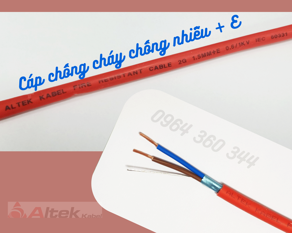 Cáp chống cháy chống nhiễu 1PR x 1.0mm2 Altek Kabel chính hãng