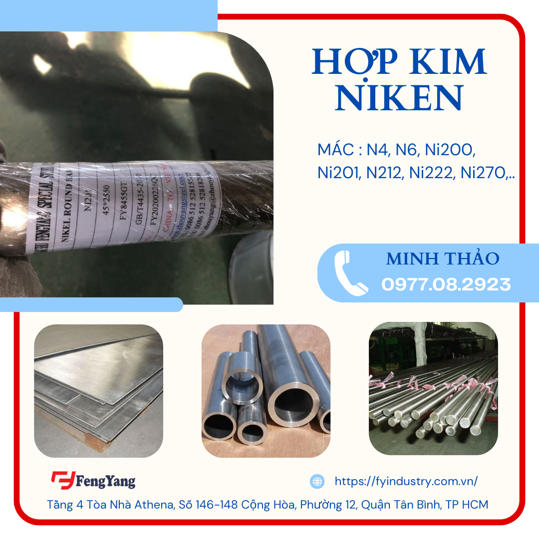 Cung cấp Niken tấm, cuộn, láp, ống,...