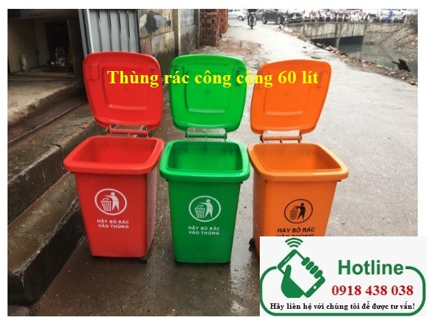 Giảm giá các loại thùng rác công cộng 60l, 80l, 100l, 120l, 240l, 660l