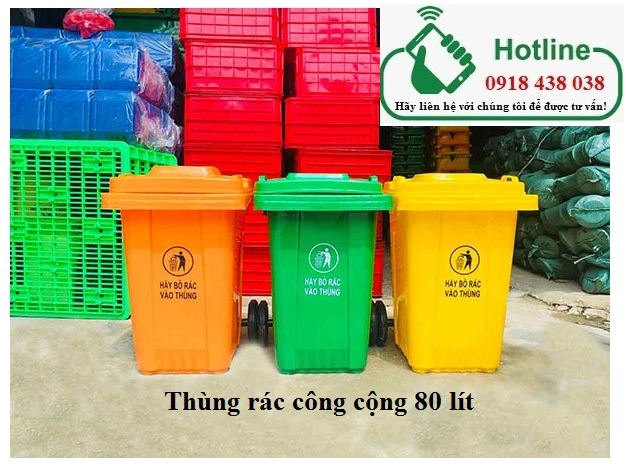 Thùng rác nhựa 80l giá rẻ chỉ từ hơn 300k