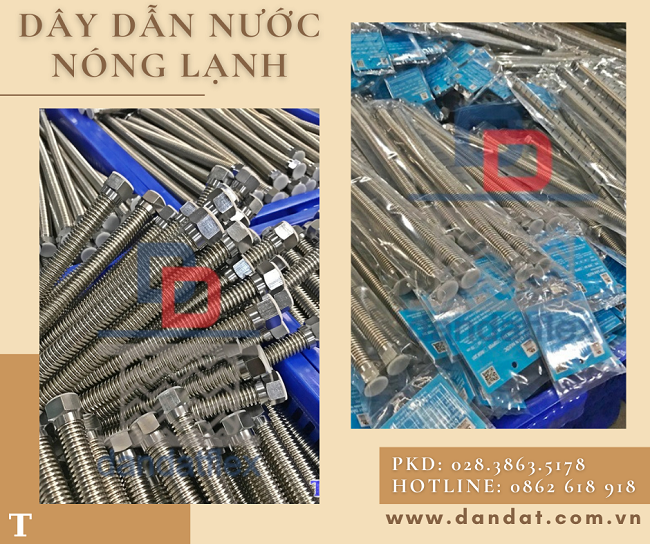 Dây dẫn nước, dây dẫn nước bình nóng lạnh, ống mềm cấp nước nóng lạnh