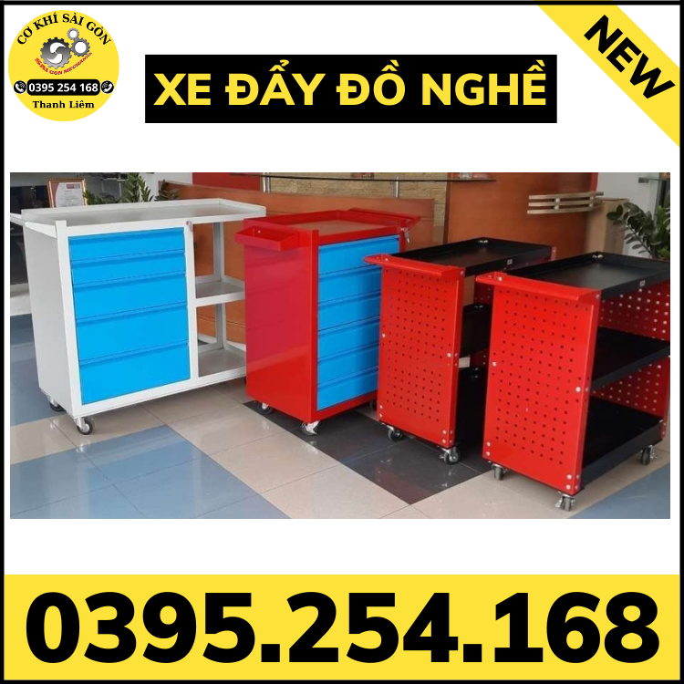 Xe đẩy dụng cụ đồ nghề bằng thép sơn tĩnh điện tùy chỉnh kích thước
