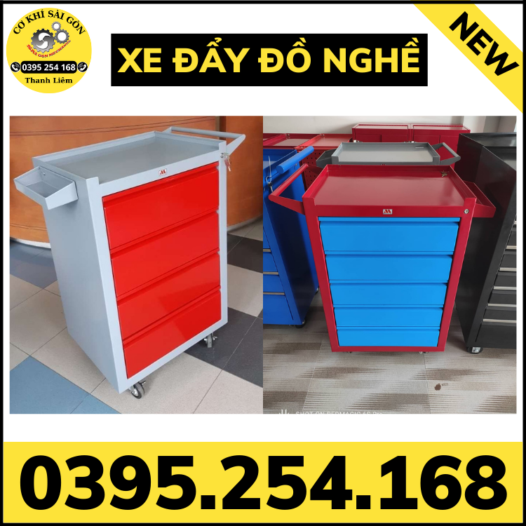 Xe đẩy dụng cụ đồ nghề bằng thép sơn tĩnh điện tùy chỉnh kích thước