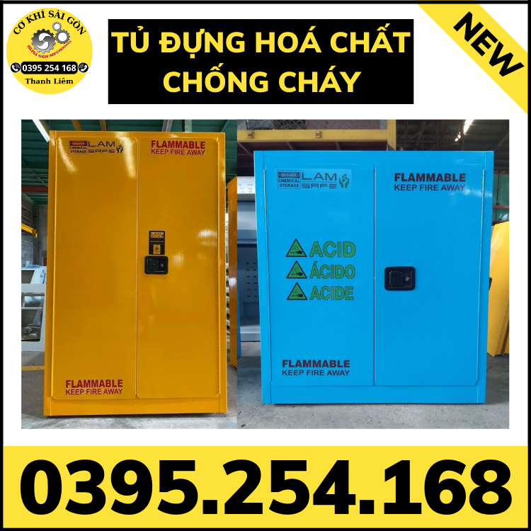 Tủ đựng hóa chất chống cháy (tủ đựng dung môi chống cháy)