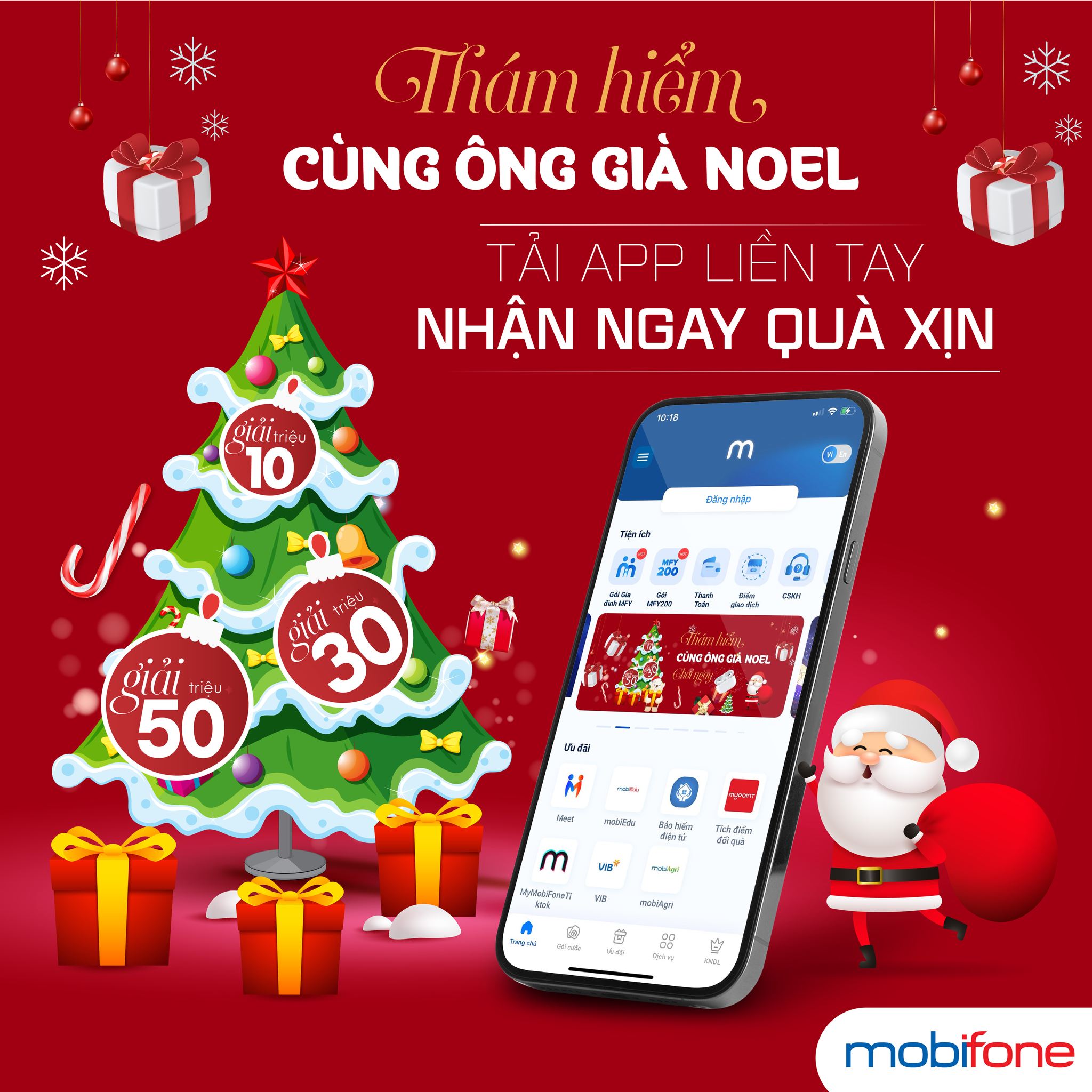 Vào My MobiFone- Thám hiểm cùng ông già Noel, Nhận quà cực Hot