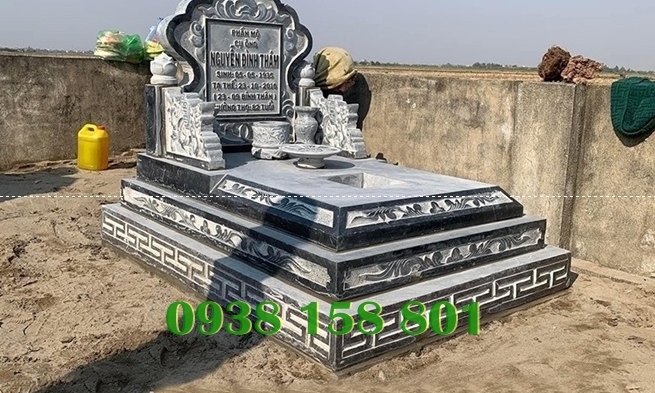 Mộ đá đẹp - Những mẫu mộ đơn chôn cất tro hài cốt tổ tiên bán ở Cà Mau