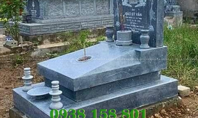 Mộ đá đẹp - Mẫu mộ đá không mái chôn hài cốt ông bà cha mẹ bán Gia Lai