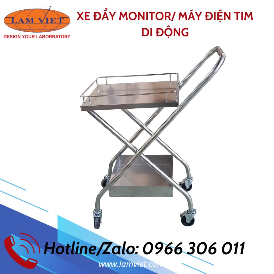 Xe đẩy monitor/ máy điện tim di động
