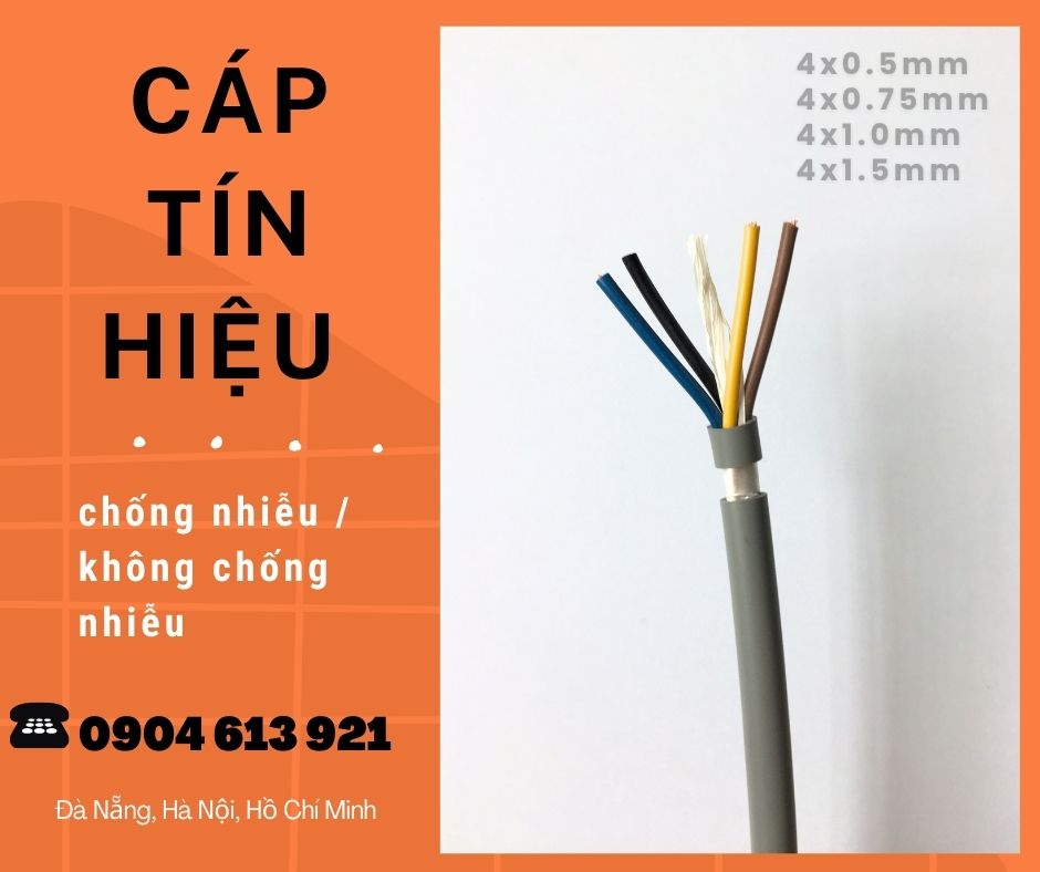 Cáp điều khiển, cáp tín hiệu 4 lõi 4x0.5mmm/4x0.75mm/4x1.0mm/4x1.5mm