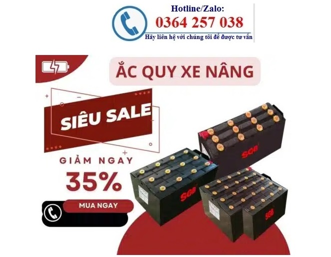 Bình điện (ắc quy) xe nâng điện giá rẻ sẵn kho