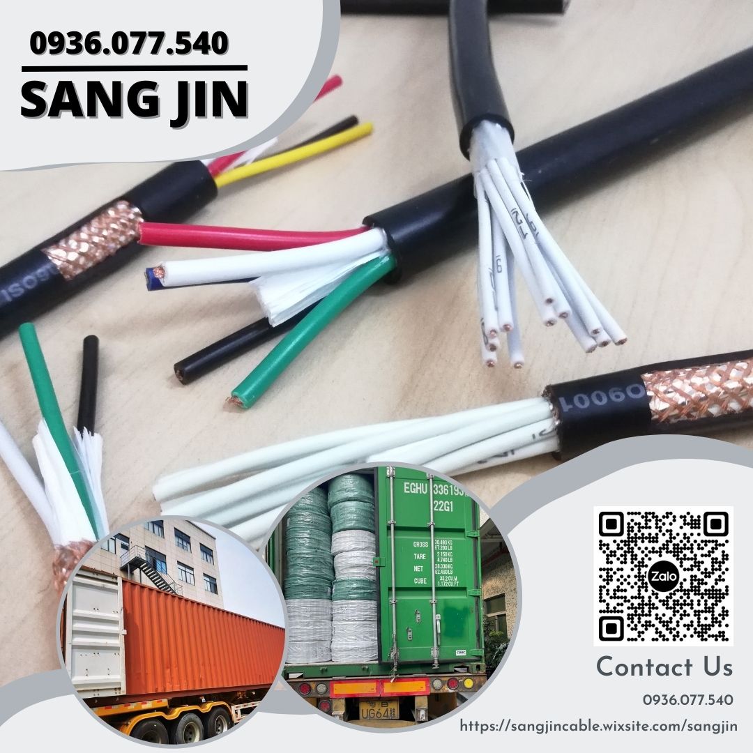 Cáp điều khiển Sangjin có lưới chống nhiễu 4C x 0.5