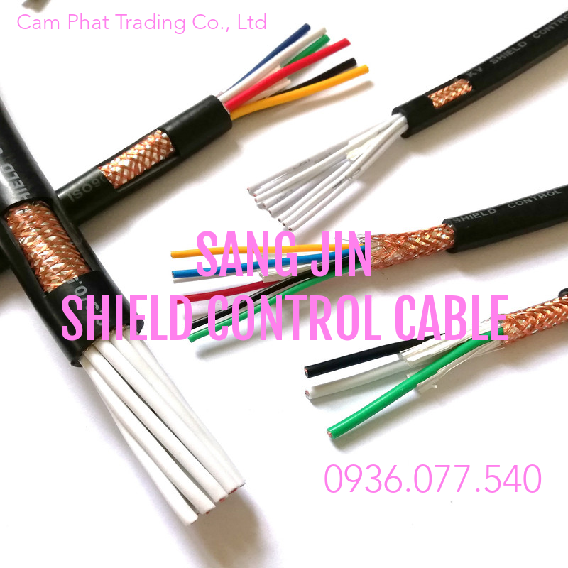 Sangjin control cable  - Shield - 4C x 0.5 MM2 - Cáp điều khiển RVVP