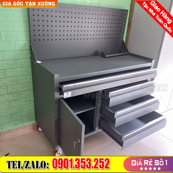 Các mẫu tủ đựng đồ nghề 5 ngăn di động sơn tĩnh điện