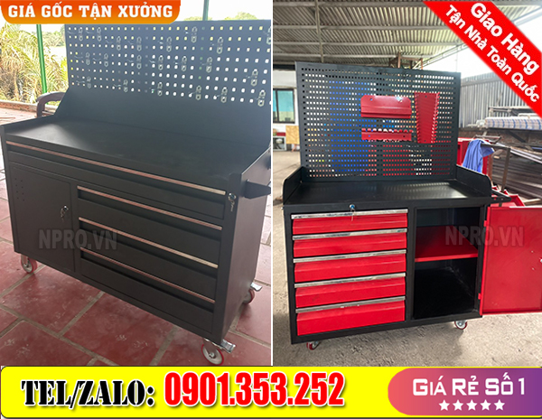 Các mẫu tủ đựng đồ nghề 5 ngăn di động sơn tĩnh điện