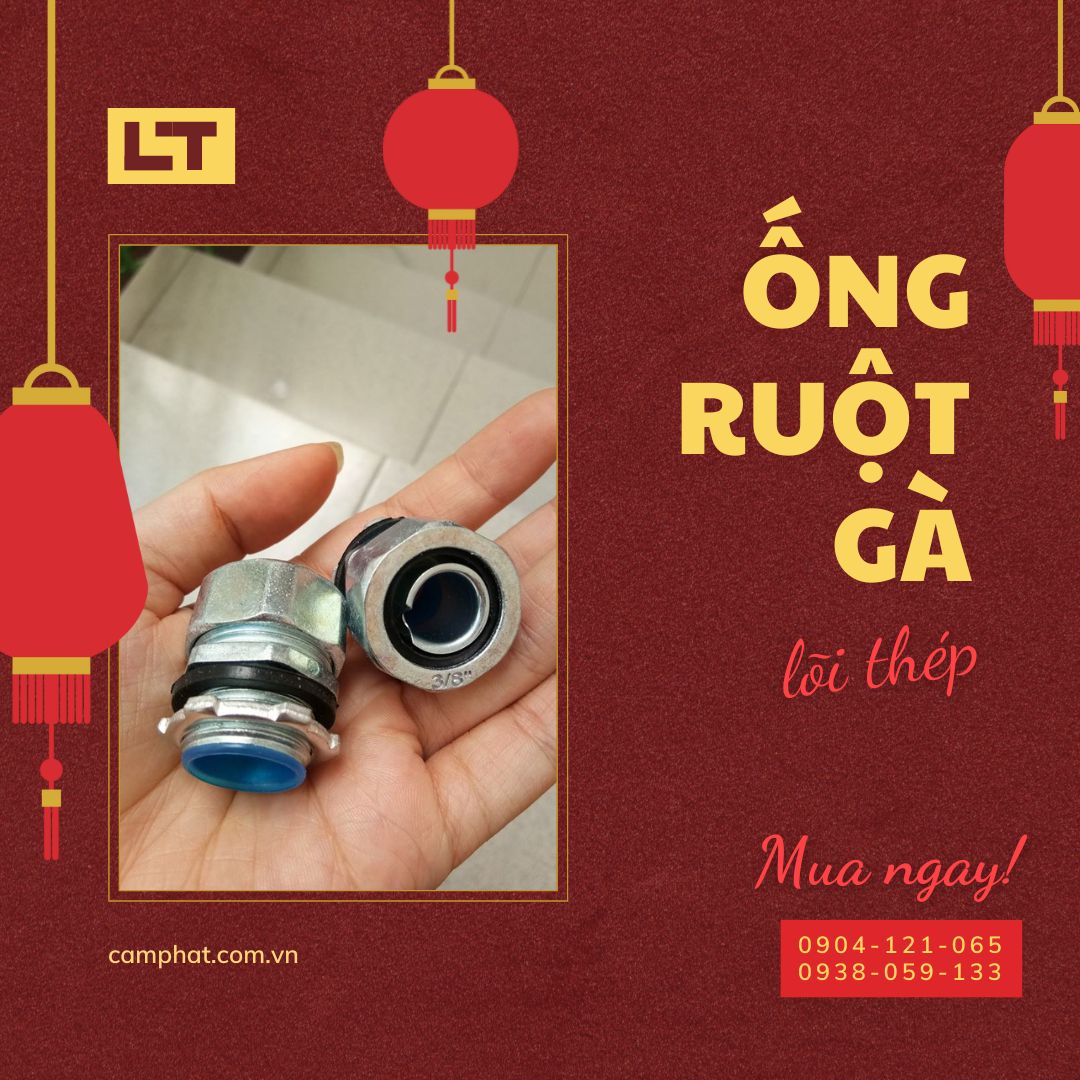 Ống ruột gà lõi thép / Ống kẽm đàn hồi bọc nhựa pvc