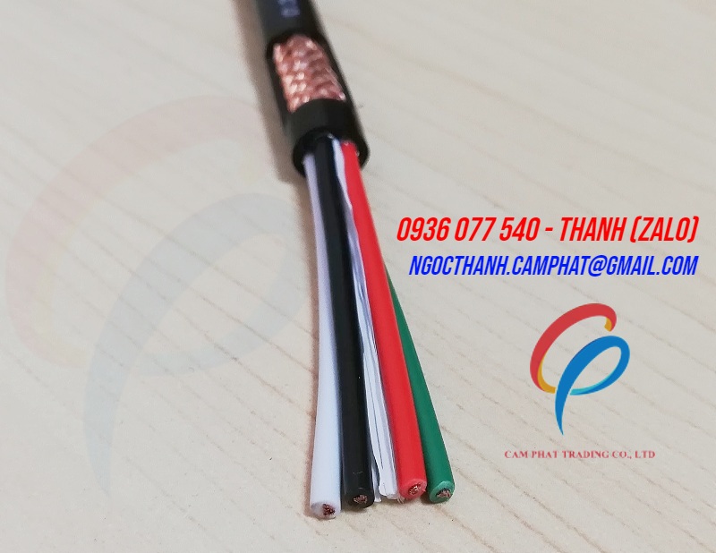 Sangjin control cable  - Shield - 4C x 0.5 MM2 - Cáp điều khiển RVVP