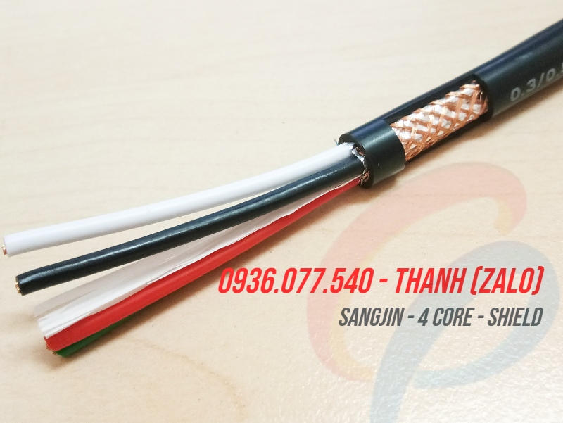 Sangjin control cable  - Shield - 4C x 0.5 MM2 - Cáp điều khiển RVVP