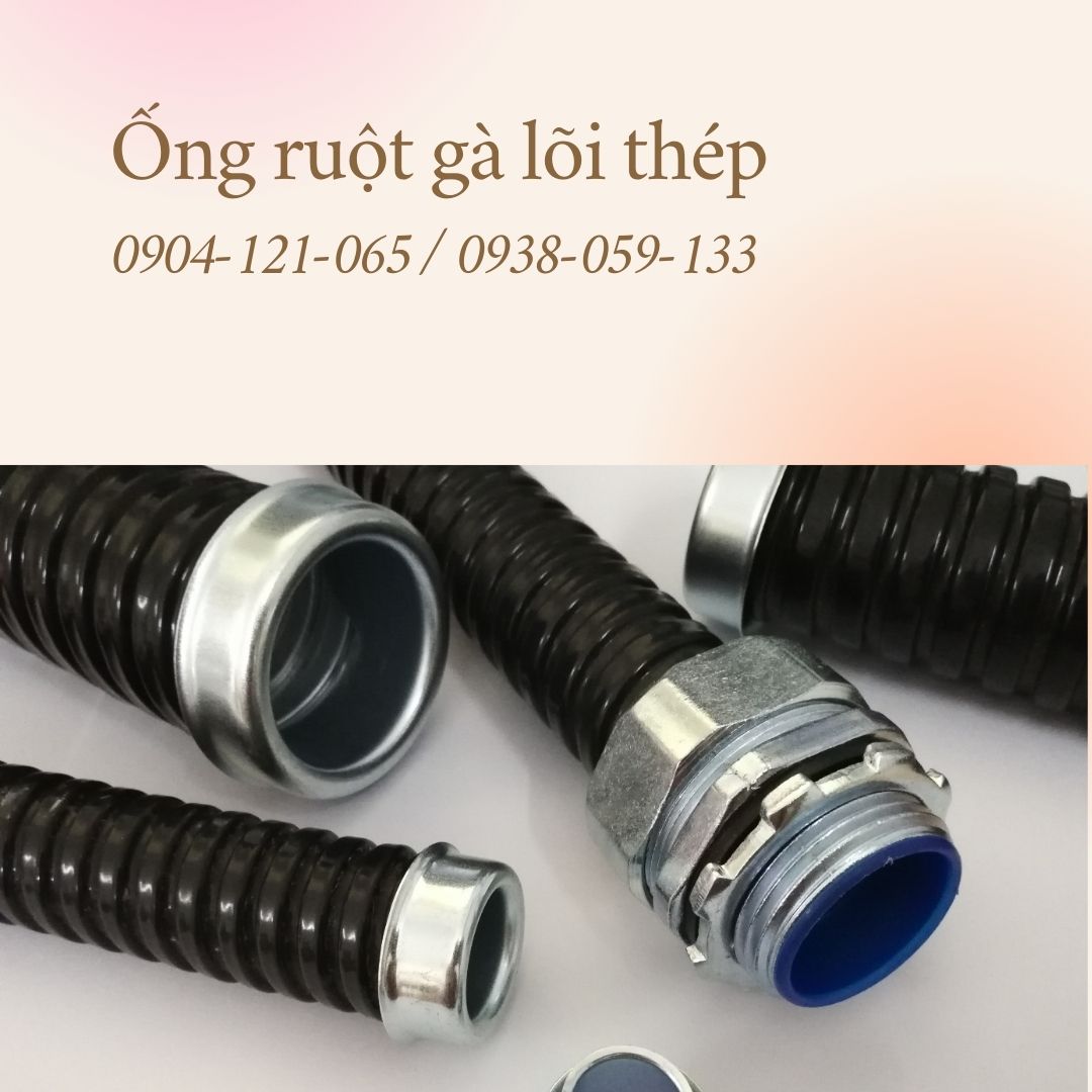 Ống ruột gà lõi thép bọc nhựa PVC phi 25 - 3/4 inch