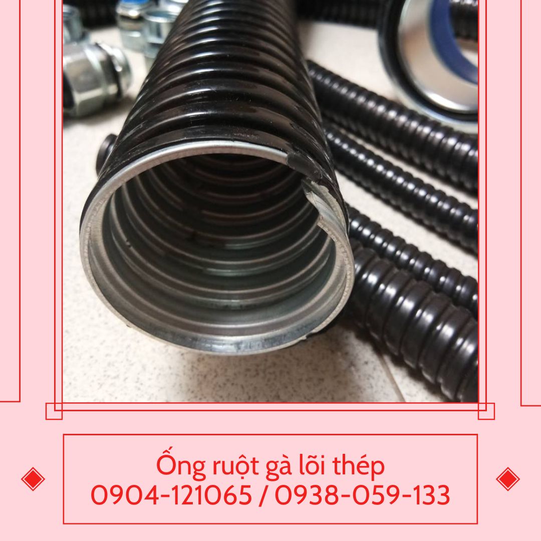 Ống ruột gà lõi thép bọc nhựa pvc phi 60 - 2 inch