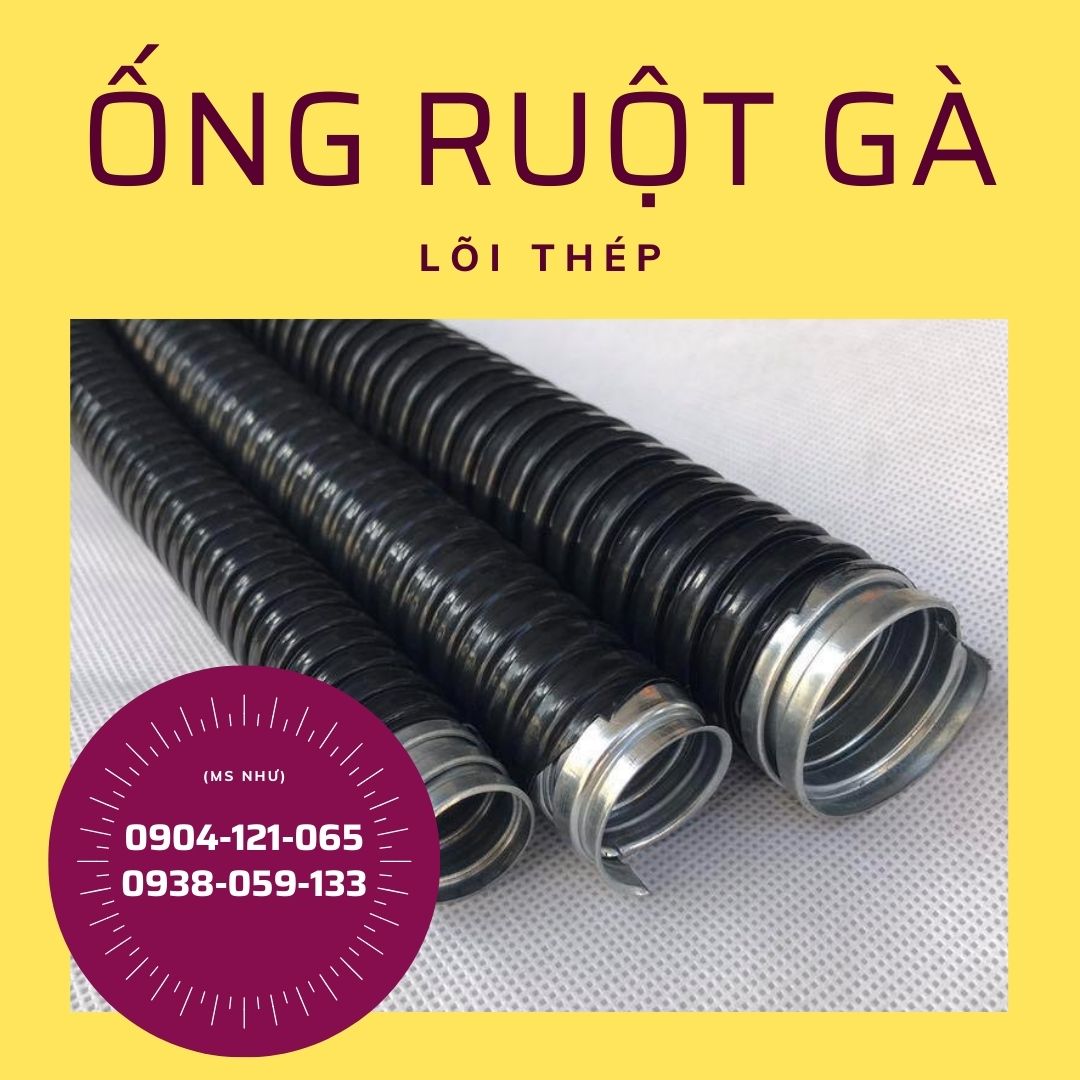 Ống ruột gà lõi thép phi 16, phi 20, phi 25, phi 32,..