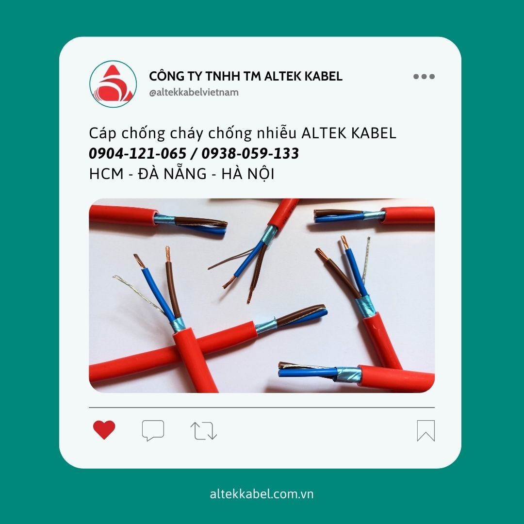 Cáp chống cháy chống nhiễu 2x1.0m, 2x1.5mm, 2x2.5mm