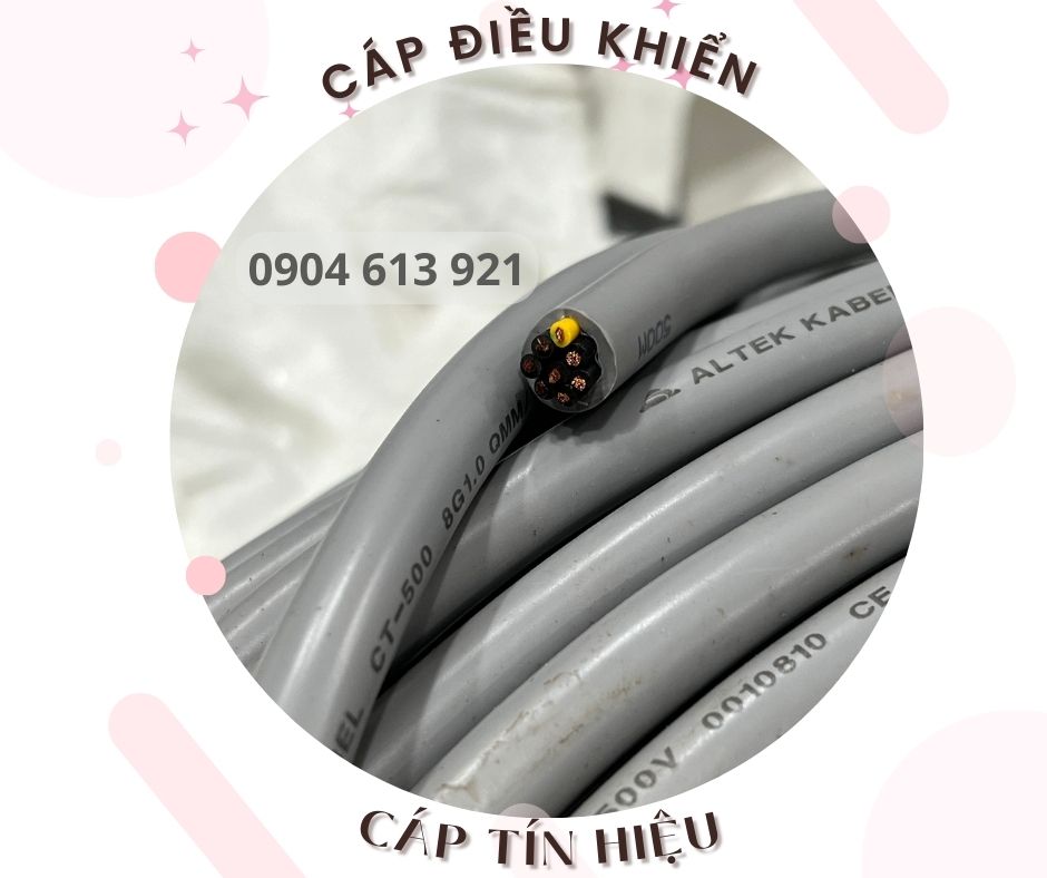 Dây điện 8 lõi, cáp điện 8x0.5mm/8x0.75mm/8x1.0mm/8x1.5mm