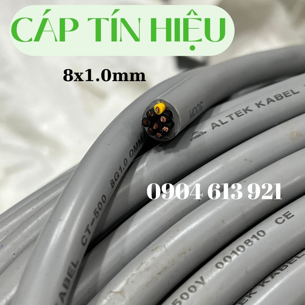 Dây điện 8 lõi, cáp điện 8x0.5mm/8x0.75mm/8x1.0mm/8x1.5mm