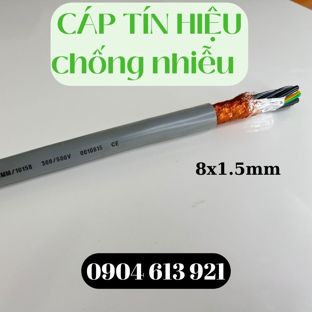Dây điện 8 lõi, cáp điện 8x0.5mm/8x0.75mm/8x1.0mm/8x1.5mm