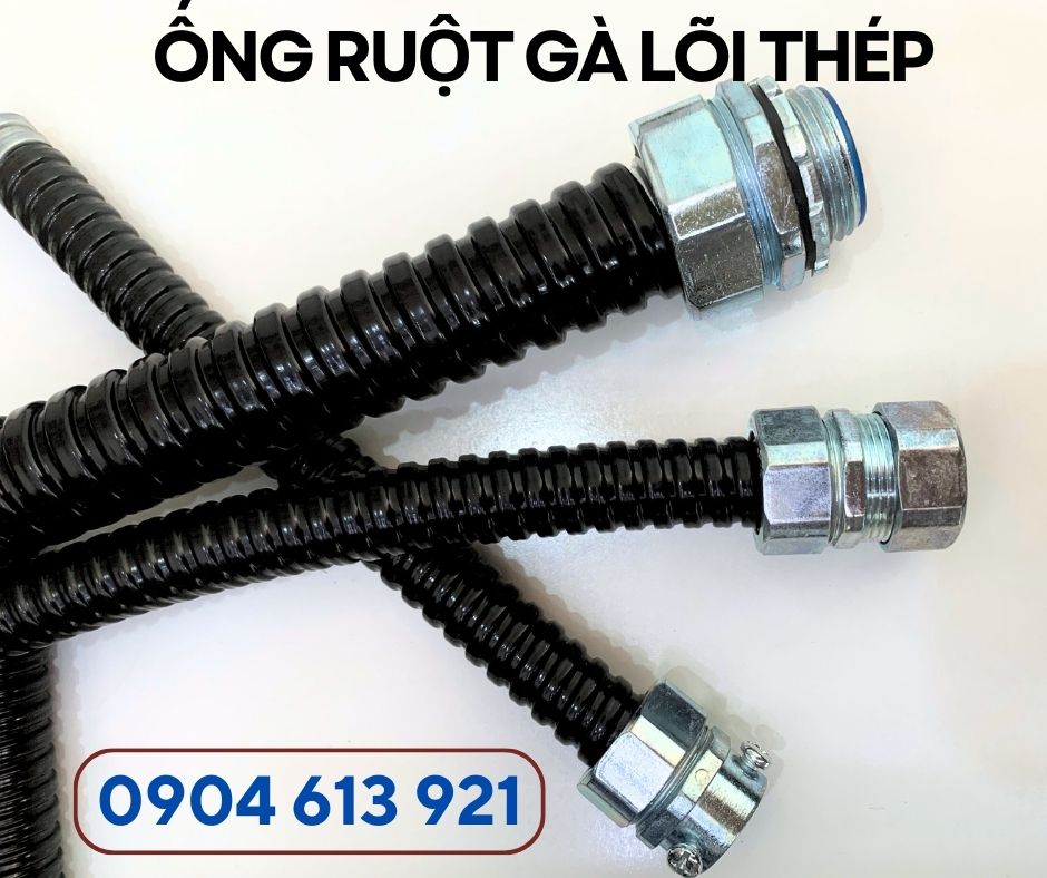 Ống ruột gà lõi thép/ ống kẽm đàn hồi luồn dây điện Đà Nẵng, HCM, HN