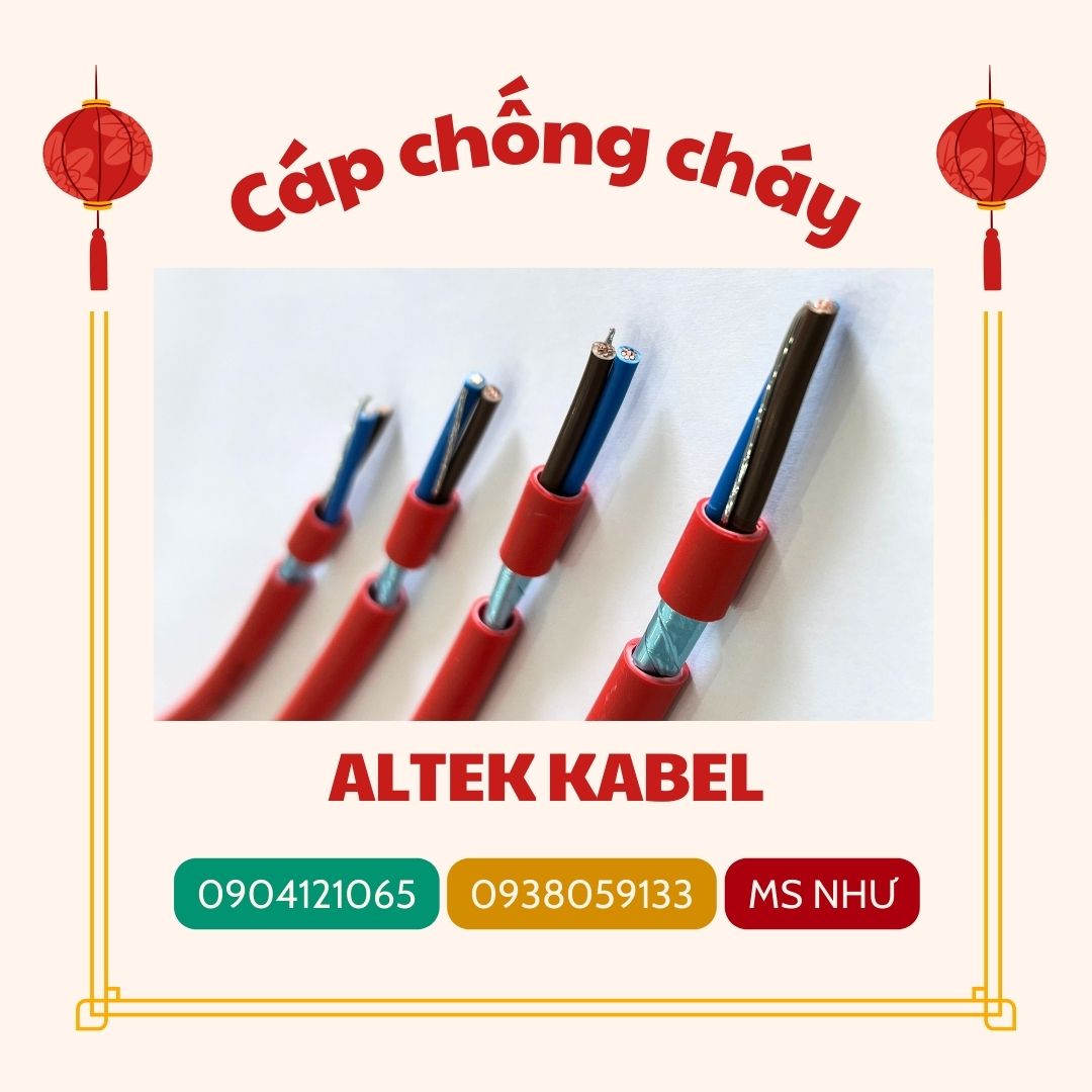 Cáp chống cháy 2 lõi x 1.0mm/1.5mm/2.5mm AL+E+GFT