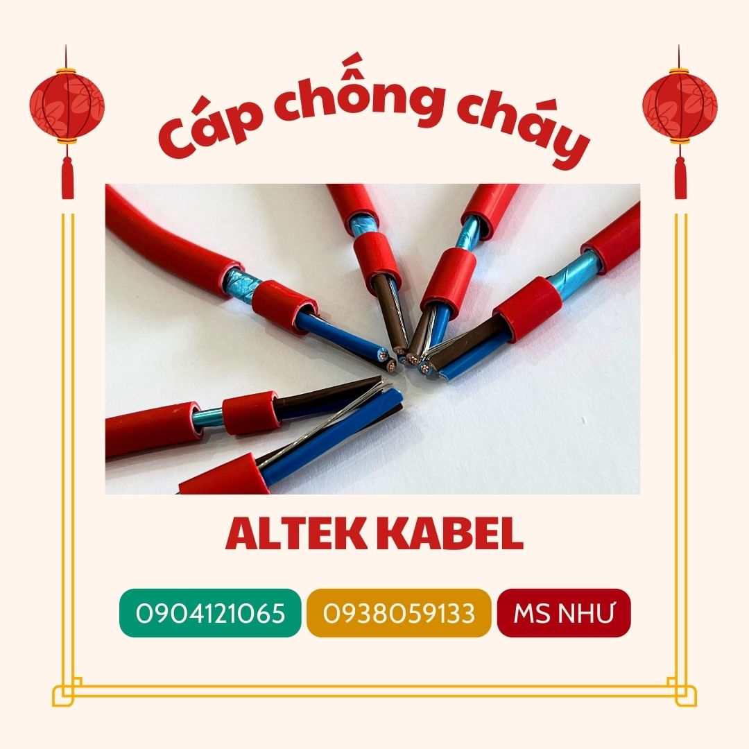 Cáp chống cháy 2 lõi x 1.0mm/1.5mm/2.5mm AL+E+GFT