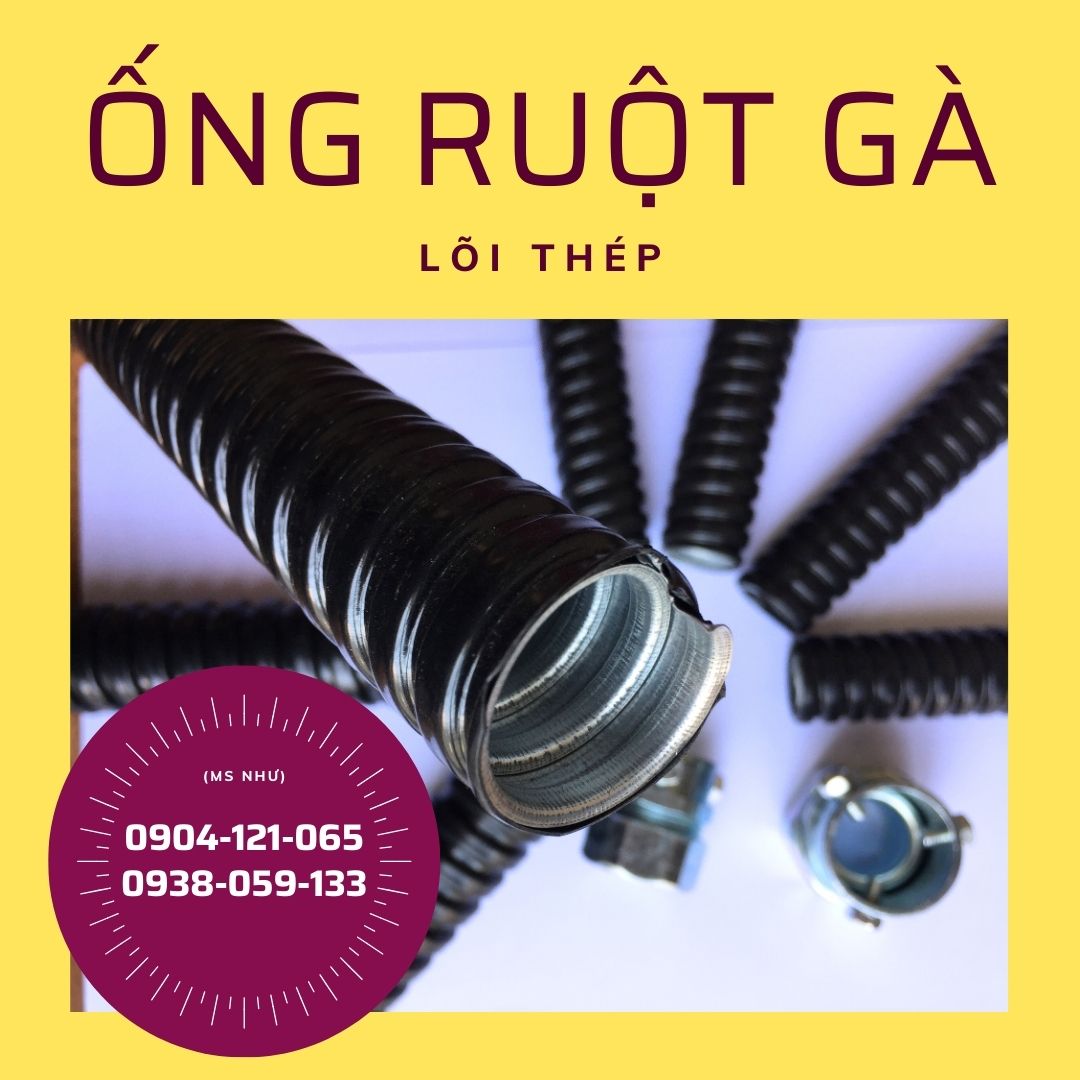 Ống ruột gà lõi thép phi 16, phi 20, phi 25, phi 32,...