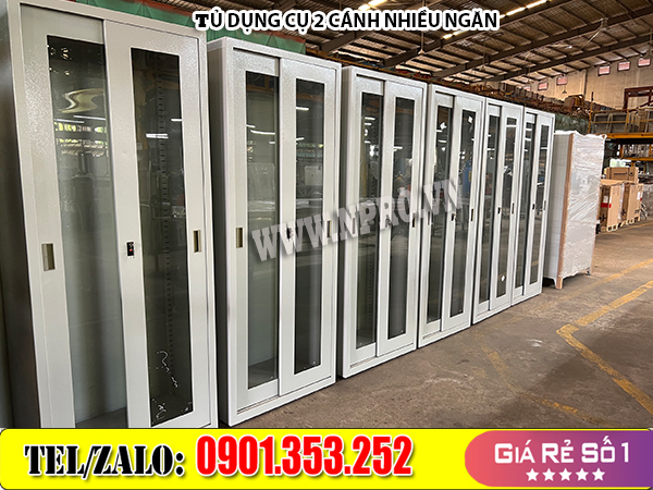 Tủ dụng cụ thiết bị 2 cánh cố định, tủ chứa vật tư đồ nghề