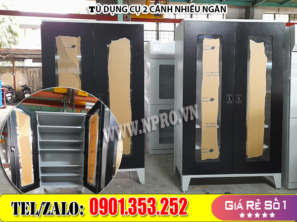 Tủ dụng cụ thiết bị 2 cánh cố định, tủ chứa vật tư đồ nghề