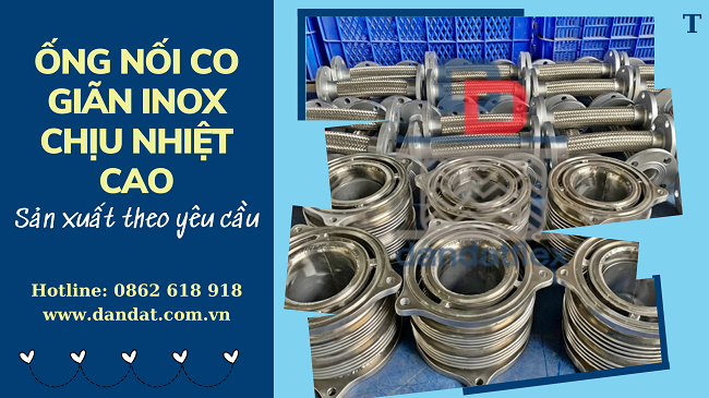 Khớp nối mềm kim loại, khớp nối mềm, khớp nối mềm nối bích chịu nhiệt