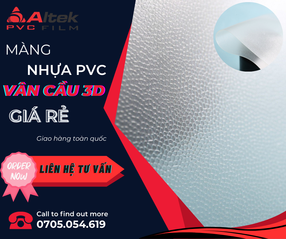 Màng nhựa pvc vân cầu 3d nổi, giá rẻ, CK cao, giao hàng tận nơi