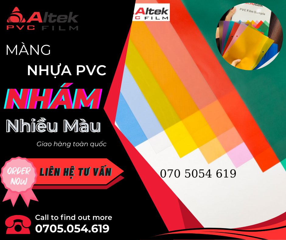 Màng nhựa pvc nhám đủ màu, giá tốt nhất thị trường