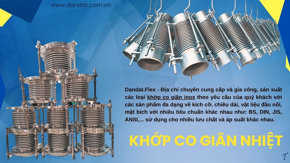 Khớp nối mềm, khớp nối mềm inox nối bích, khớp nối mềm inox chống rung