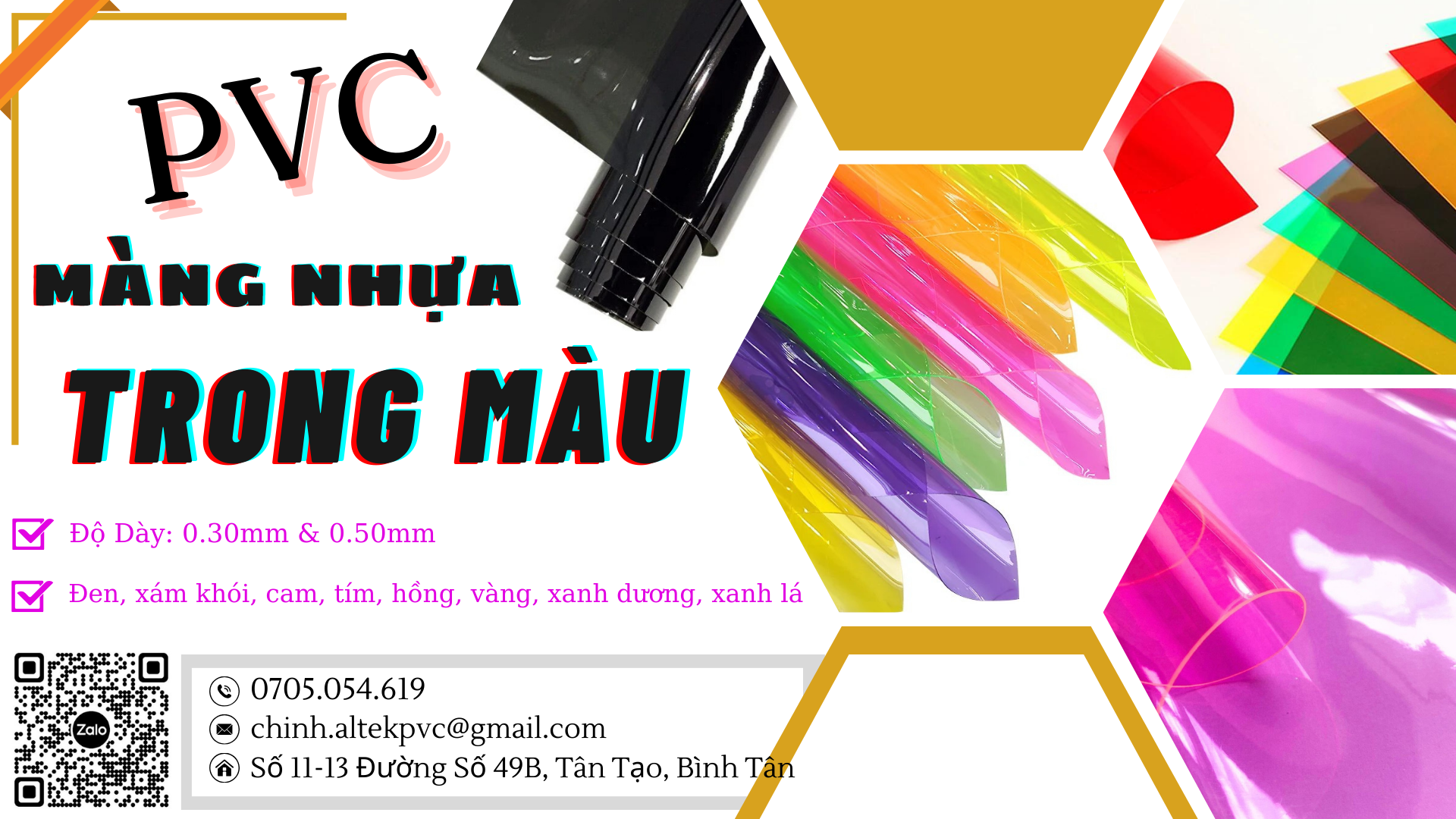 Bảng giá màng nhựa pvc màu mới nhất 2024