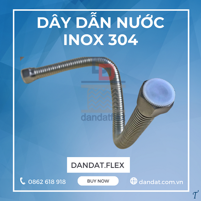 Dây dẫn nước inox, dây cấp nước inox nóng lạnh, dây cấp nước vòi chậu