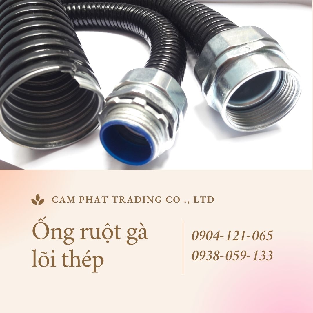 Ống ruột gà lõi thép / Ống kẽm đàn hooig bọc nhựa pvc