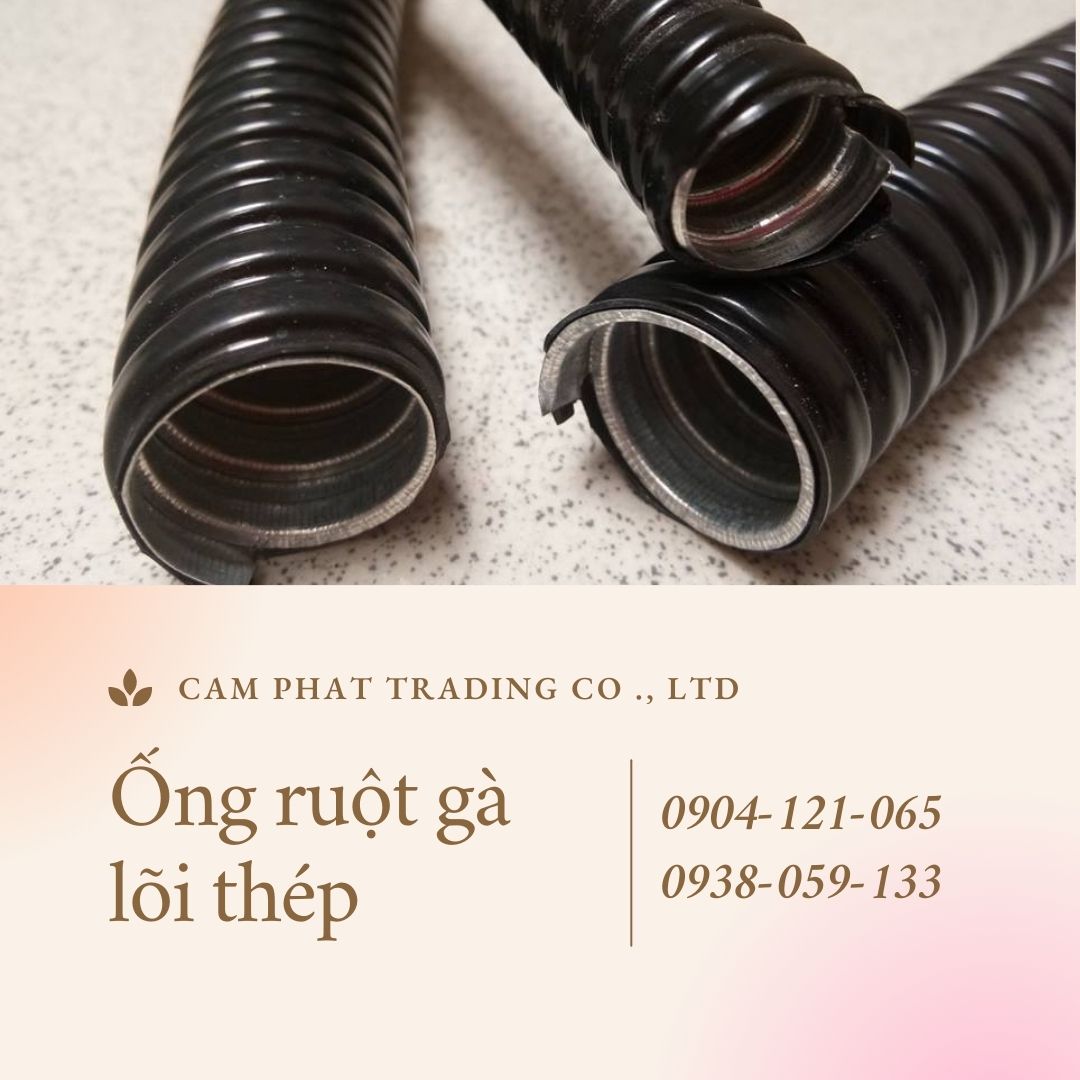 Ống ruột gà lõi thép / Ống kẽm đàn hooig bọc nhựa pvc