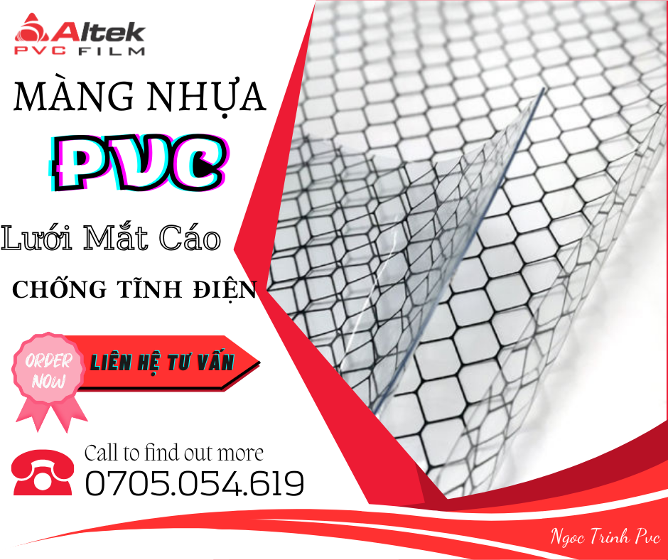 Màng pvc lưới mắt cáo Altek hàng chuẩn, giá tốt