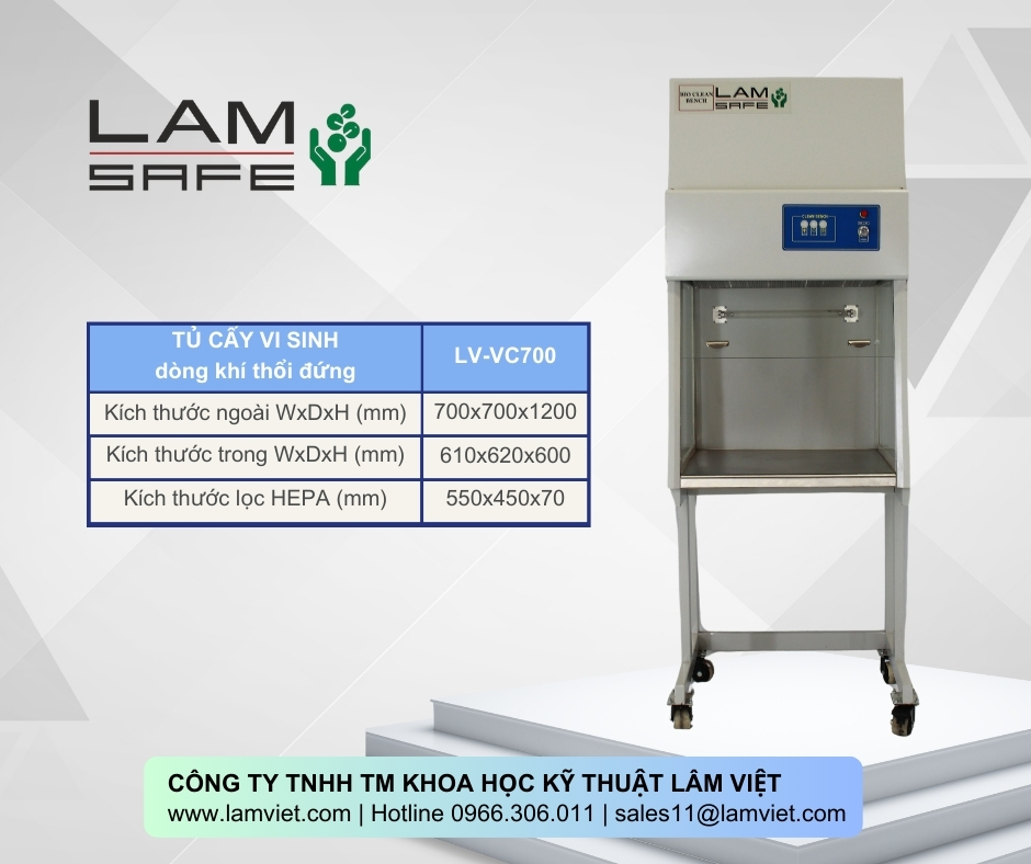 Tủ cấy vi sinh dòng khí thổi đứng