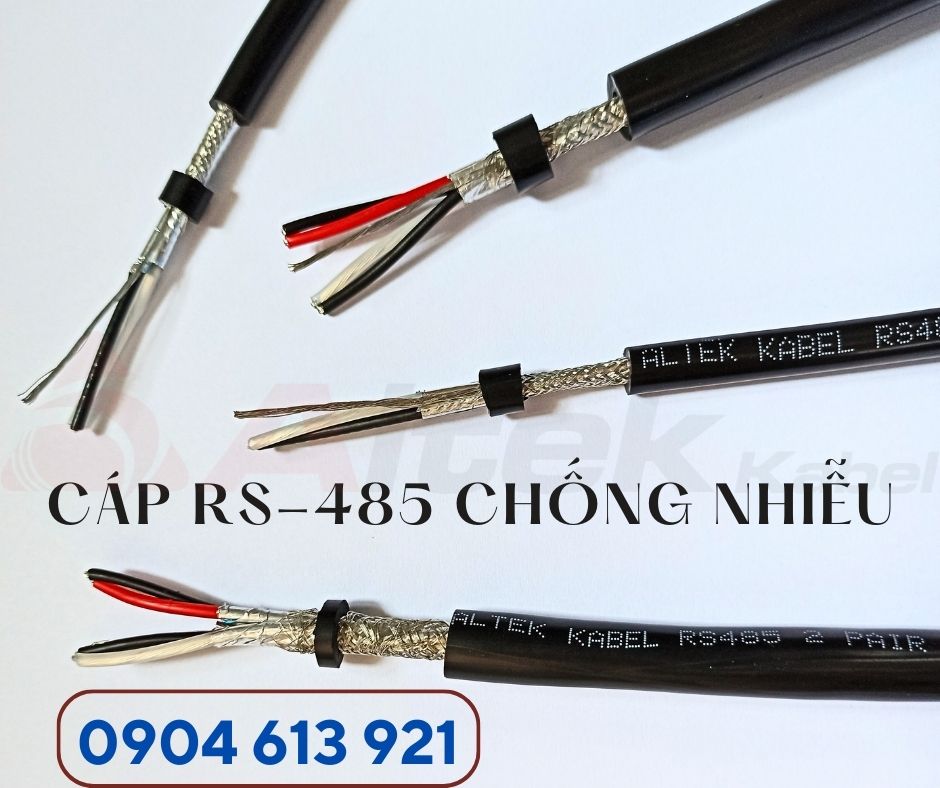 Dây truyền thông tin RS485 vặn xoắn chống nhiễu 2 lớp 1 pair 24AWG