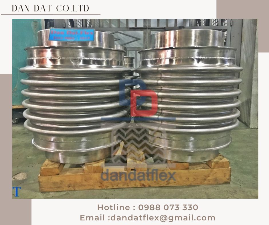 Khớp nối mềm inox thủy lực, khớp nối mềm dẫn hóa chất, khớp nối mềm