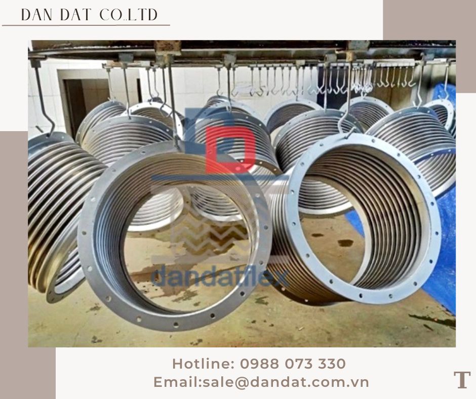 Khớp nối mềm inox thủy lực, khớp nối mềm dẫn hóa chất, khớp nối mềm